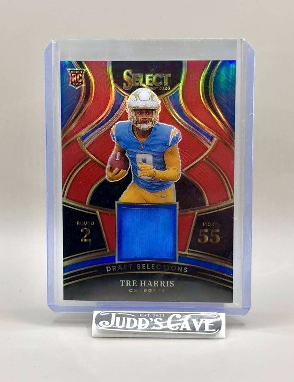 🚨 2025 Panini Select Draft Selections Tre Harris #DSM-THS Chargers Prizm RC 🏈